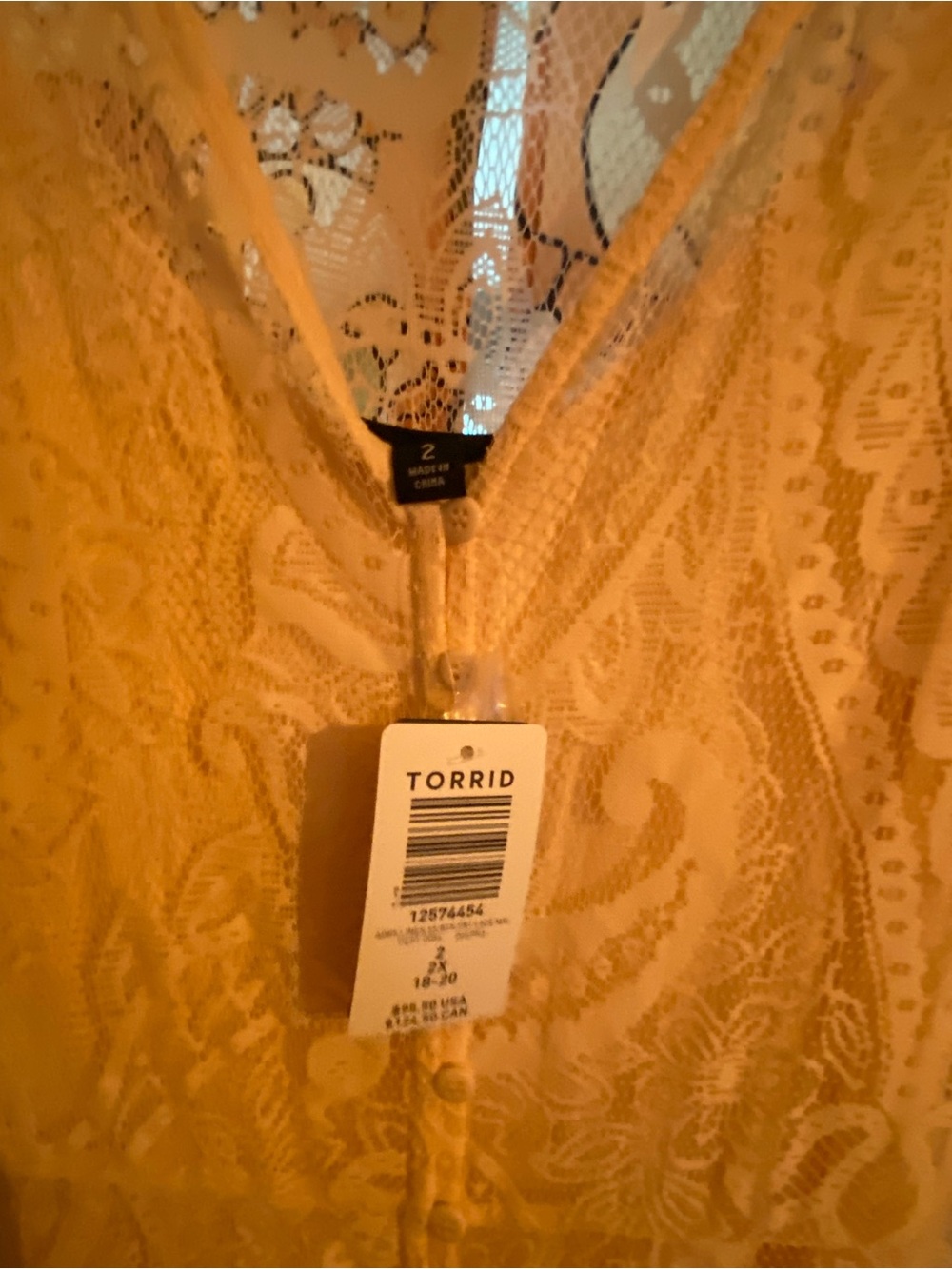 torrid Peach Lace Midi Dress NWT SIZE 2 - Picture 6 of 12